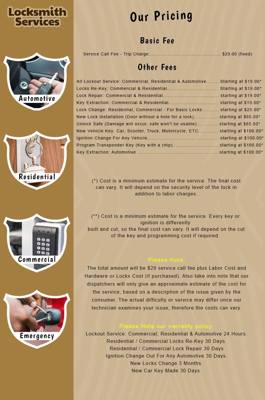 Odessa FL Locksmith Store Odessa, FL 813-397-6278